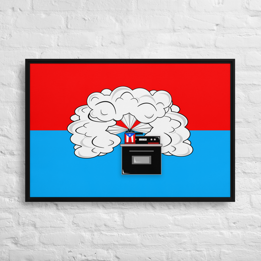 La Ollita de Presión - Framed Canvas 36" x 24"