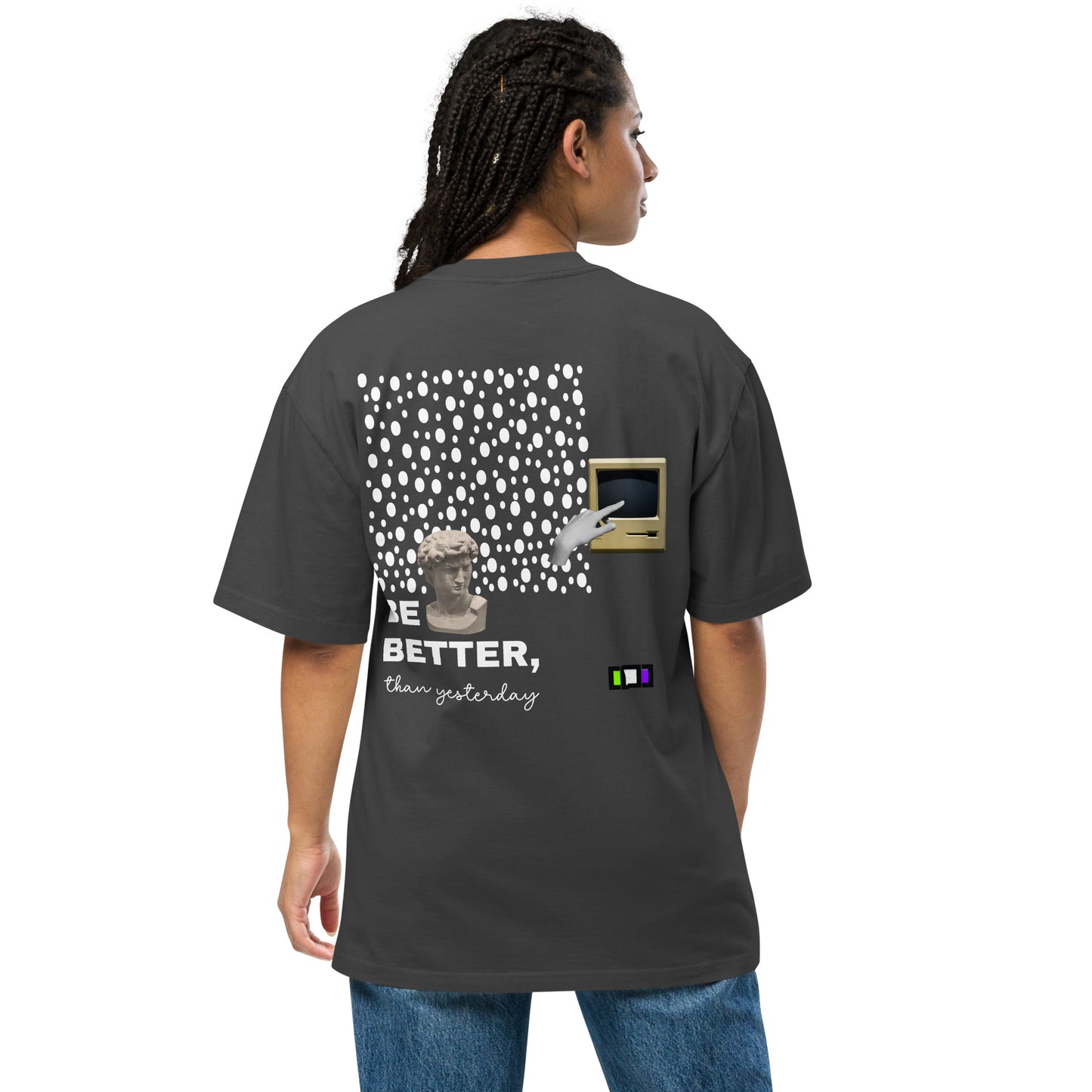 Chess Print - Oversized Faded Tee