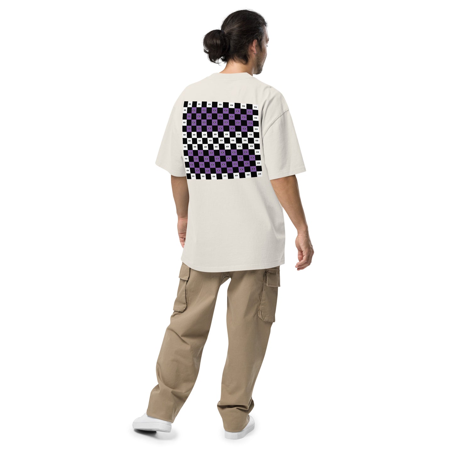 Chess Print/Equality - Oversized Faded T