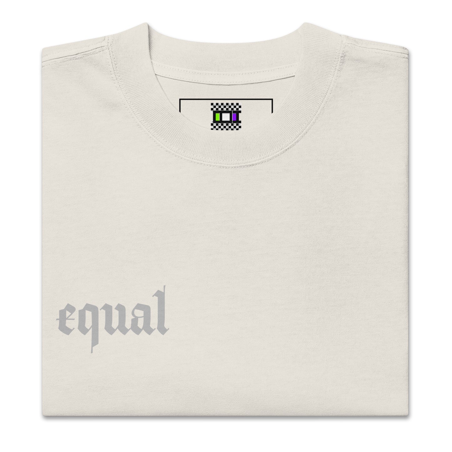 Chess Print/Equality - Oversized Faded T